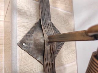 Hand Forged Wrought Iron Wall Sconce: Medieval Viking Torch