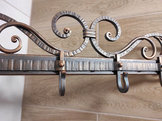 Handmade Forged Iron Hallway Hanger: Robe, Towel & Coat Hooks