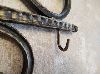 Handmade Forged Iron Hallway Hanger: Robe, Towel & Coat Hook Rack