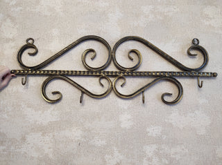 Handmade Forged Iron Hallway Hanger: Robe, Towel & Coat Hook Rack