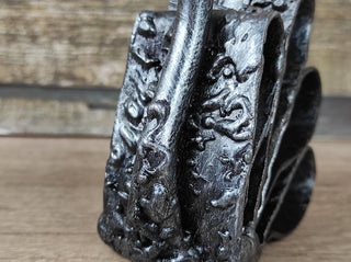 Handmade Forged Iron Swan Sculpture: Metal Animal Figurine