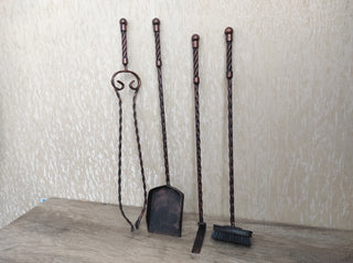 Forged fireplace tools set, Fireplace poker, Fireplace Tongs, Shovel, Broom, Hand Forged, Fireplace Gift, Fireplace Tool, Fire Poker