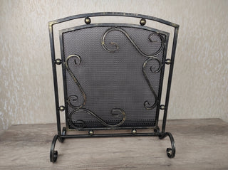 Fireplace screen, Fire screen, Metal screen for fireplace, Handmade fire shield, Fireplace decor, fireplace accessories,