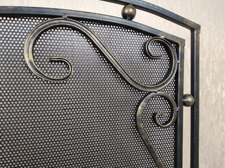 Fireplace screen, Fire screen, Metal screen for fireplace, Handmade fire shield, Fireplace decor, fireplace accessories,