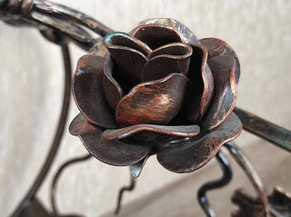 Hand Forged Firewood Basket: Wrought Iron Fireplace Storage
