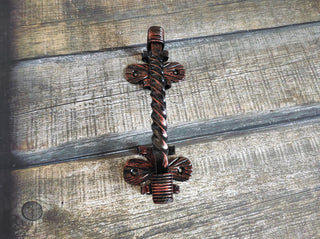 Hand Forged Metal Door Handle: Wrought Iron Barn Decor