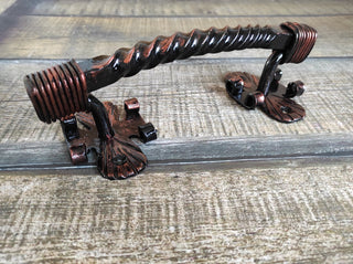 Hand Forged Metal Door Handle: Wrought Iron Barn Decor