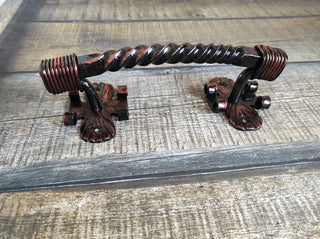 Hand Forged Metal Door Handle: Wrought Iron Barn Decor
