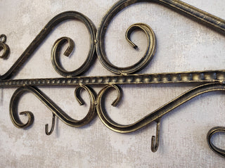 Handmade Forged Iron Hallway Hanger: Robe, Towel & Coat Hook Rack