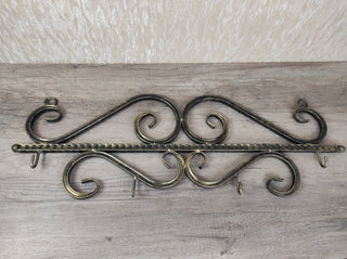 Handmade Forged Iron Hallway Hanger: Robe, Towel & Coat Hook Rack