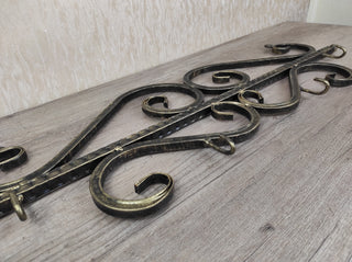 Handmade Forged Iron Hallway Hanger: Robe, Towel & Coat Hook Rack