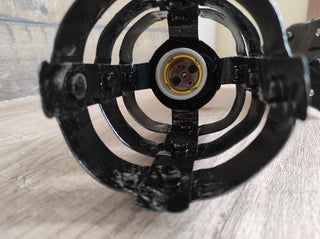Hand Forged Wrought Iron Wall Sconce: Medieval Viking Torch Lantern