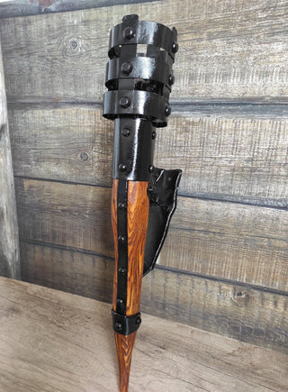 Hand Forged Wrought Iron Wall Sconce: Medieval Viking Torch Lantern