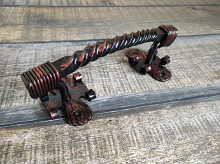 Hand Forged Metal Door Handle: Wrought Iron Barn Decor