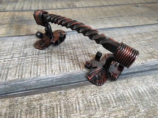 Hand Forged Metal Door Handle: Wrought Iron Barn Decor