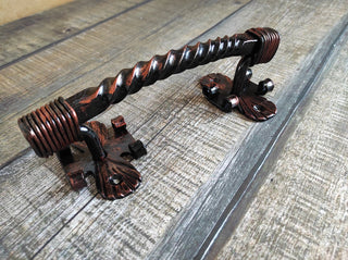Hand Forged Metal Door Handle: Wrought Iron Barn Decor
