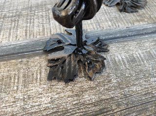 Hand Forged Iron Door Handle: Barn Door Decor (10")