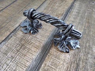 Hand Forged Iron Door Handle: Barn Door Decor
