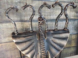 Fireplace set, Fireplace poker, Fireplace Tongs, Shovel, Broom, Hand Forged, Fireplace Gift, Fireplace Tool, Fire Poker,