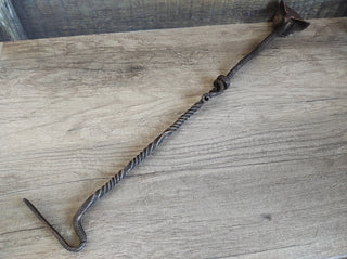 Hand Forged Cobra Fireplace Poker: Iron Camping Cookware
