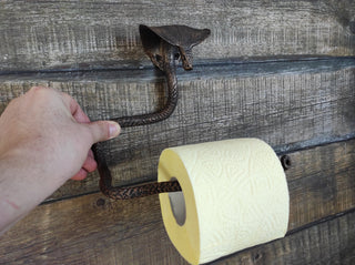 Handmade Cobra Metal Toilet Paper Holder: Bathroom Decor