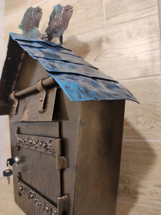 Hand Forged Fish Wall Mount Mailbox: Custom Iron Mailbox