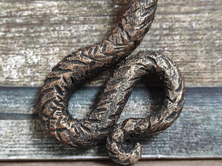 Hand Forged Cobra Door Handle: Wrought Iron Snake Pull