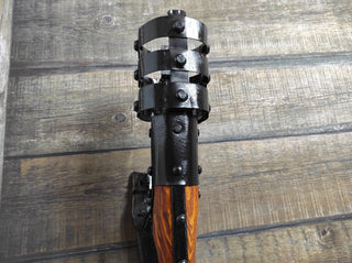 Hand Forged Wrought Iron Wall Sconce: Medieval Viking Torch Lantern