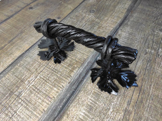 Hand Forged Iron Door Handle: Rustic Barn Decor (10")