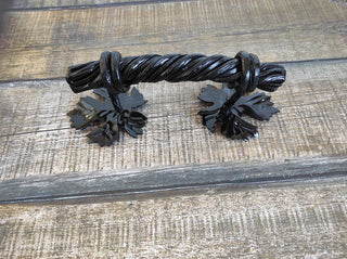 Hand Forged Iron Door Handle: Rustic Barn Decor (10")
