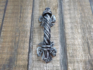 Hand Forged Iron Door Handle: Barn Door Decor