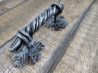 Hand Forged Iron Door Handle: Barn Door Decor