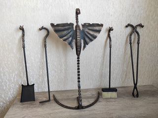 Fireplace set, Fireplace poker, Fireplace Tongs, Shovel, Broom, Hand Forged, Fireplace Gift, Fireplace Tool, Fire Poker,