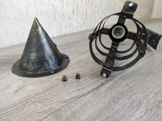 Handmade Forged Iron Wall Sconce Torch: Medieval Viking Lantern