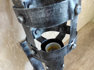 Handmade Forged Viking Torch Sconce: Medieval Wall Lantern