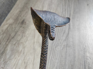 Hand Forged Cobra Fireplace Poker: Iron Camping Cookware