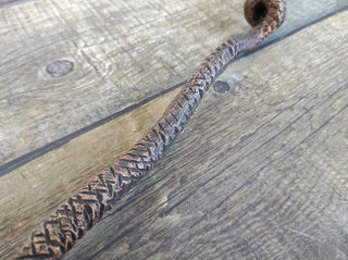Hand Forged Cobra Fireplace Poker: Iron Camping Cookware