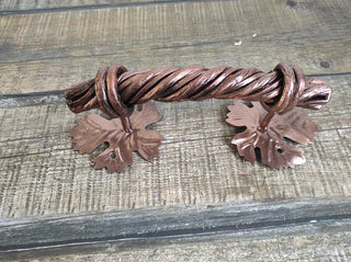 Hand Forged Iron Door Handle: Rustic Barn Decor