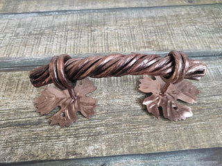 Hand Forged Iron Door Handle: Rustic Barn Decor