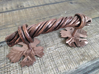 Hand Forged Iron Door Handle: Rustic Barn Decor