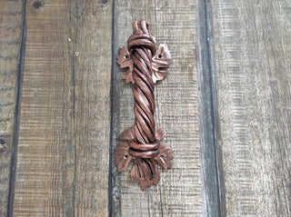 Hand Forged Iron Door Handle: Rustic Barn Decor