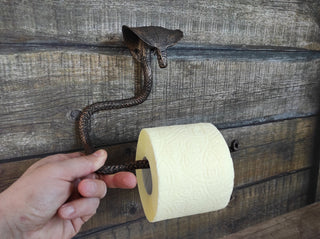 Handmade Cobra Metal Toilet Paper Holder: Bathroom Decor