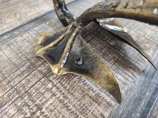 Hand Forged Dragon Door Handle: Wrought Iron Barn Decor