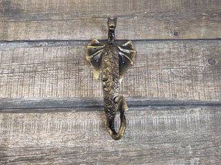 Hand Forged Dragon Door Handle: Wrought Iron Barn Decor