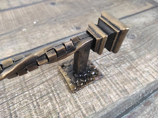 Hand Forged Iron Door Handle: Rustic Barn Door Decor