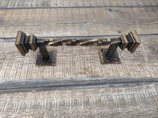 Hand Forged Iron Door Handle: Rustic Barn Door Decor