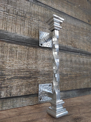 Hand Forged Iron Door Handle: Barn Door Decor (10.20" Long)