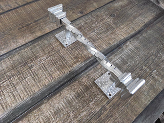 Hand Forged Iron Door Handle: Barn Door Decor (10.20" Long)