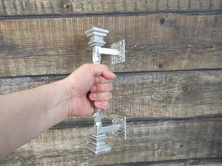 Hand Forged Iron Door Handle: Barn Door Decor (10.20" Long)