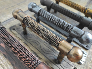 Hand Forged Rustic Door Handle: Medieval Gate Hardware